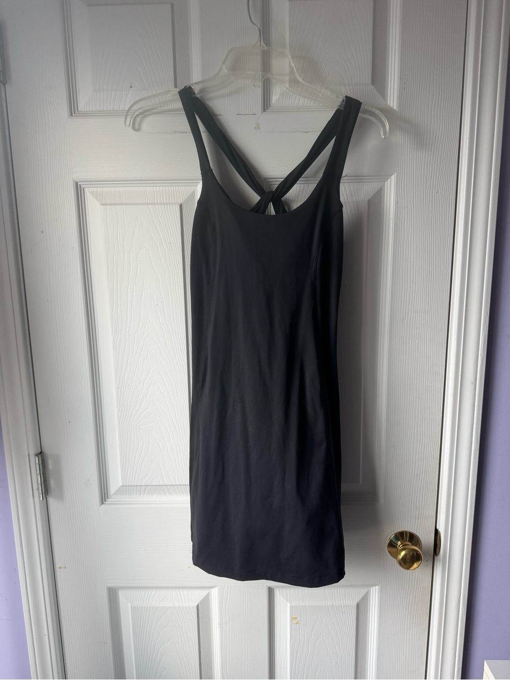 Avia Black Cross-Back Mini Dress